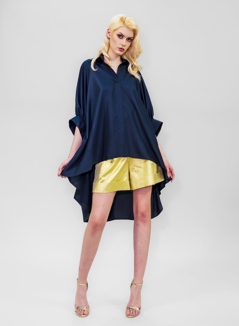 BITOLIA GALLERY Black Poplin Tunic Butterfly Sleeve  - Image 1