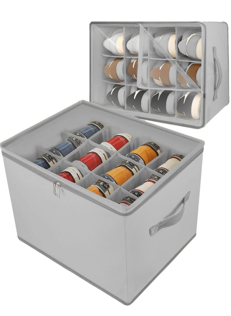 XiuWoo - Extra Large Stackable Foldable Shoe Rack Cabinet Cubby, Shoe Storage Box, Closet Shoe Organizer Bins, Space Saver Shoes Containers Bin with Clear Lids, Handles Fits 16 Pairs Shoe - Image 1