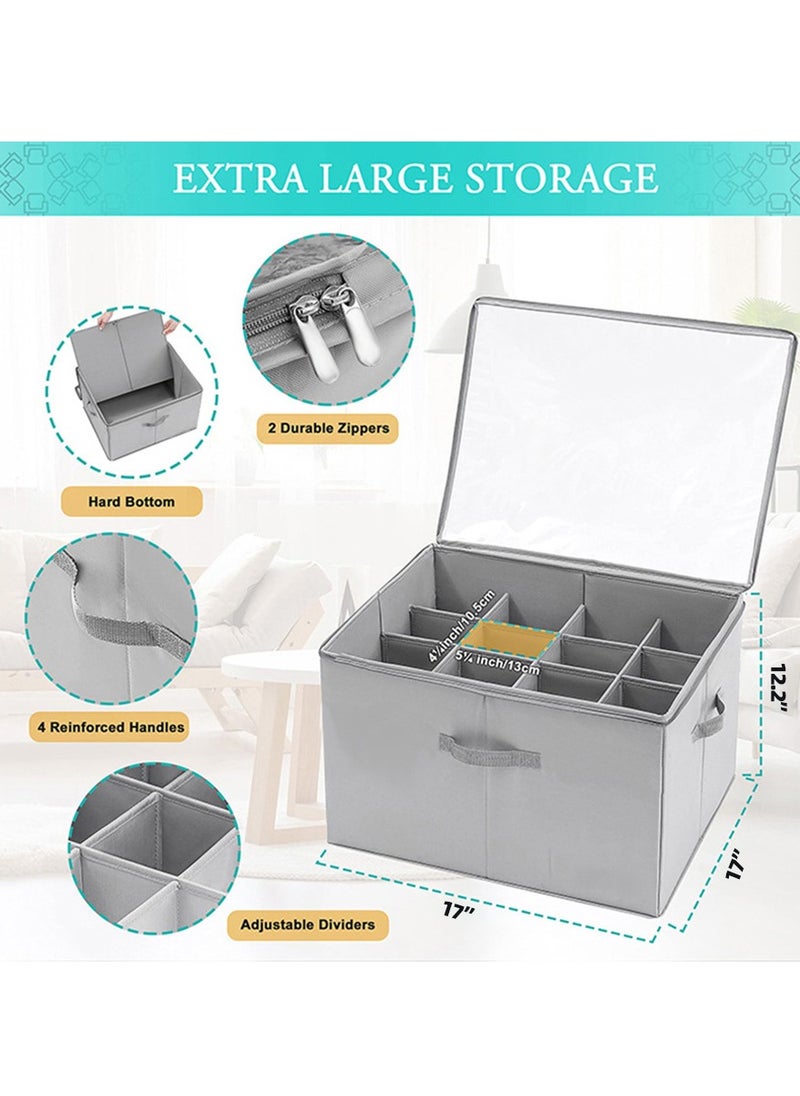XiuWoo - Extra Large Stackable Foldable Shoe Rack Cabinet Cubby, Shoe Storage Box, Closet Shoe Organizer Bins, Space Saver Shoes Containers Bin with Clear Lids, Handles Fits 16 Pairs Shoe - Image 1