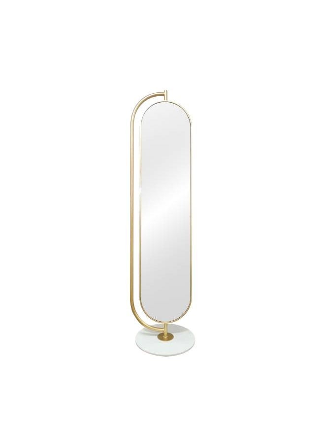 Switch - Gold Iron Frame Full Length Mirror With Holder And Hangers In The Back, Size 175X42 Cm - Image 1