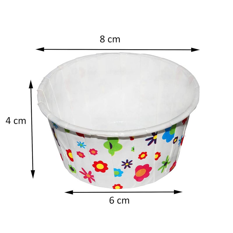 JADES Paper Baking Cups Set of 50 PCS Multi Flower - Image 2
