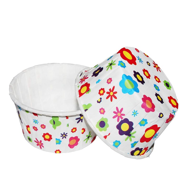 JADES Paper Baking Cups Set of 50 PCS Multi Flower - Image 1