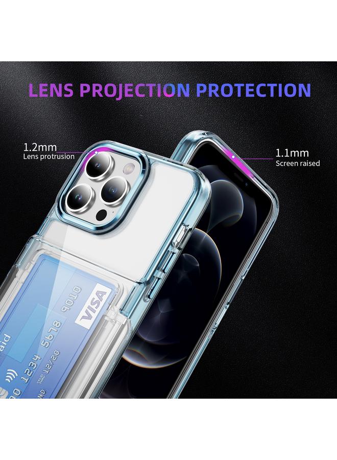 اس-توب جراب لهاتف iPhone 13 Pro Max مع حامل بطاقات من الأكريليك، جراب هاتف هجين من مادة TPU - Image 5