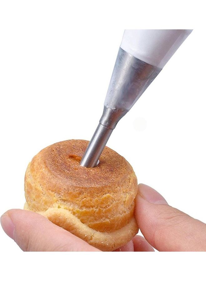 Loquat 4-Piece Pointed Decorating Mouth Cup Cake Cream Piping Point silver 10x14x1cm - Image 3