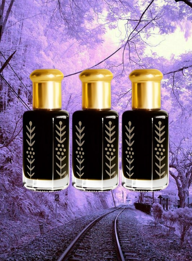 MUSK 3 Pieces Black Musk Essential Perfume Oil 3ml - Image 1