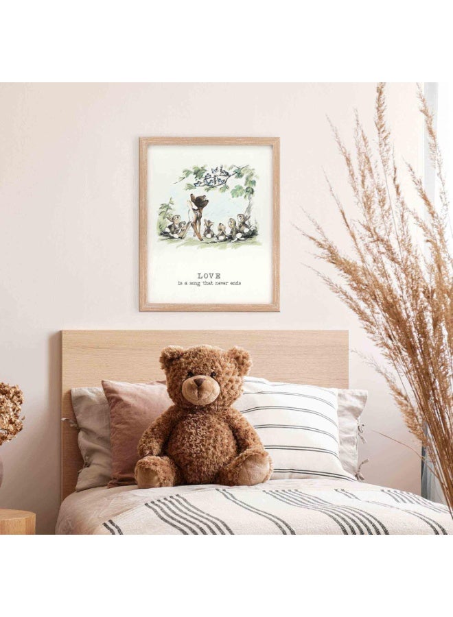 Open Road Brands Bambi Framed Wall Decor - Love is a Song That Never Ends - Classic Bambi Wall Art for Home Decorating - Image 1