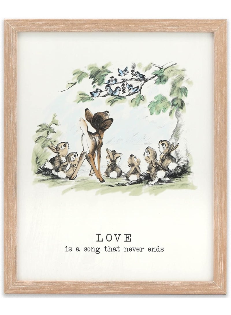 Open Road Brands Bambi Framed Wall Decor - Love is a Song That Never Ends - Classic Bambi Wall Art for Home Decorating - Image 4