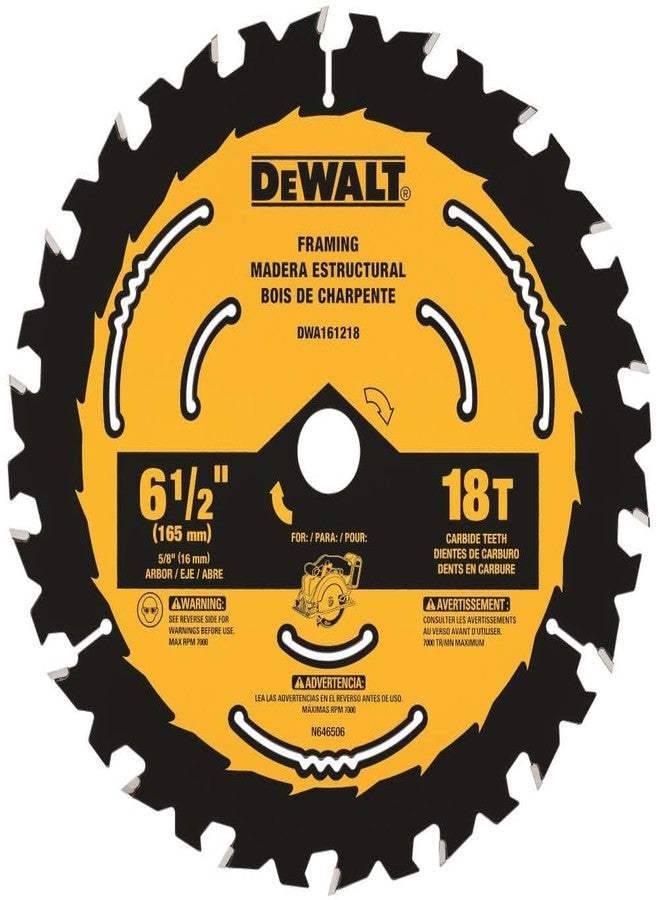 DEWALT Circular Saw Blade, 6 1/2 Inch, 18 Tooth, Framing (DWA161218) - Image 5