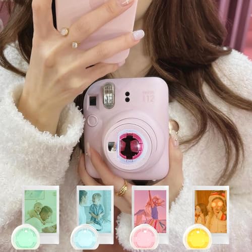 WOGOZAN Mini 12 Accessories Kit for Fujifilm Instax Mini 12 Instant Camera Case+Album for 3 Inch Film+Color Filters+Photo Album & Frames+Wall Hanging Frame+DIY Sticker (Blue Pink Watercolor) - Image 4