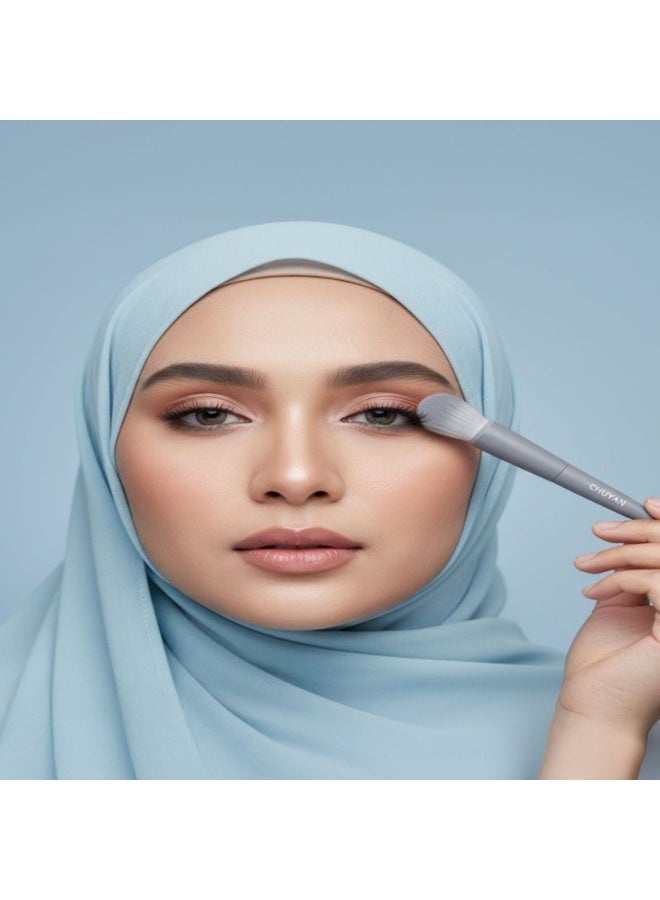 تشويون طقم فرش مكياج احترافي – مجموعة فرش تجميل متعددة الاستخدامات للوجه والعينين – شعيرات ناعمة عالية الجودة لتطبيق مثالي للمكياج – مناسب للاستخدام اليومي والسفر - Image 4