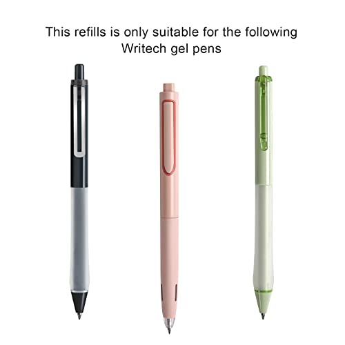 Writech Liquid Gel Pen Refills: Fine Point 0.5mm Black Ink Twin-Ball Nib Refill Multi-Compatible with Retractable Click Pens Quick Dry Smooth No Smear Smudge for Writing Sketching & Taking Notes 8ct - Image 3