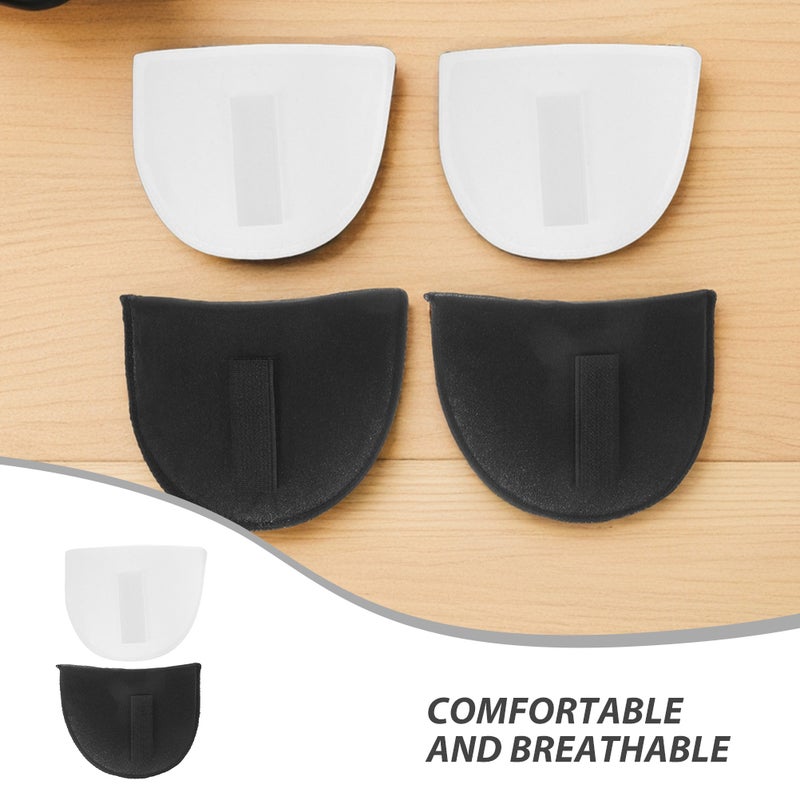 6 Pairs Shoulder Pads: Thick 1.5cm Sponge Pads For Women - Anti- Sponge Shoulder For Suits/Jackets And Costumes (Black & White) - Image 2