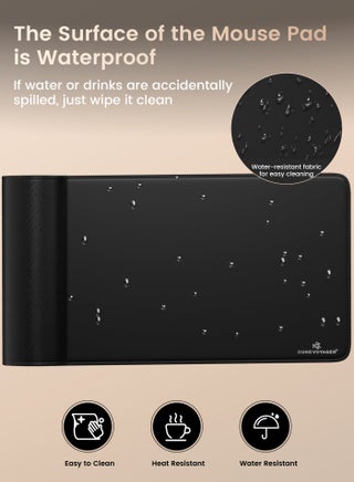 DuneVoyager M6P Pure Black ماوس باد للألعاب XXXL ‎1200×600×4‎ مم – حجم فائق الكِبر يغطي كامل سطح المكتب، سطح ممتد مقاوم للماء، قاعدة مطاطية مانعة للانزلاق، تحكم سلس وثابت، مع علبة هدايا - view 4