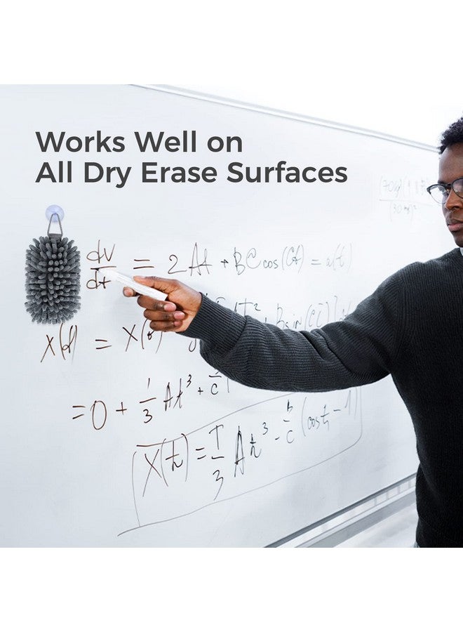 LOUKIN Shag Dry Erase Eraser(4 Pack), Microfiber Whiteboard Eraser, Washable Glass Board Erasers, for Classroom, Home and Office Use (Two Bottles of 3.4 oz Whiteboard Cleaners Included) - Image 5