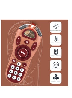 SYOSI TV Remote Control Toys Rotating Light and Sound Children's Music Early Education Learning Remote Control Toys (Pink)  - Image 2