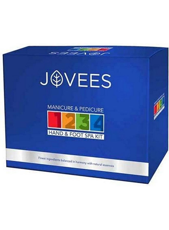 Jovees Herbal Manicure & Pedicure Spa Kit |240GM | Exfoliates Dead Skin With Cleanser, Scrub, Massage Cream, Soften Skin, Repair cracks | Improves Nail Texture - Image 2