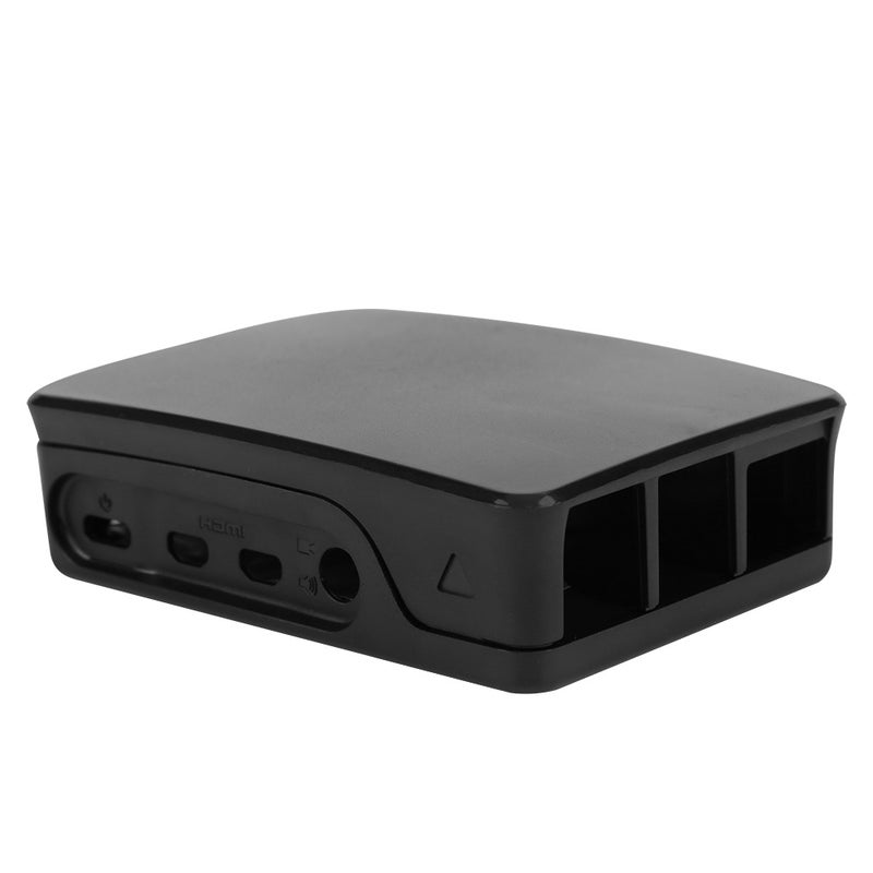 ABS Case Protective Shell Snap In Slot Accurate Hole Corrosion Resistance for Raspberry Pi 4B(Black ) - Image 5