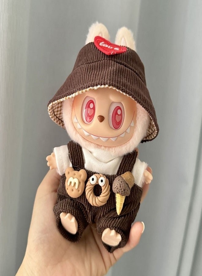 Labubu Doll Clothes Set for 17cm Hanging Plush Figures, Interchangeable Outfits for First and Second Generation Vinyl Collectible Dolls, Durable and Stylish Accessories for Creative Play - Image 2