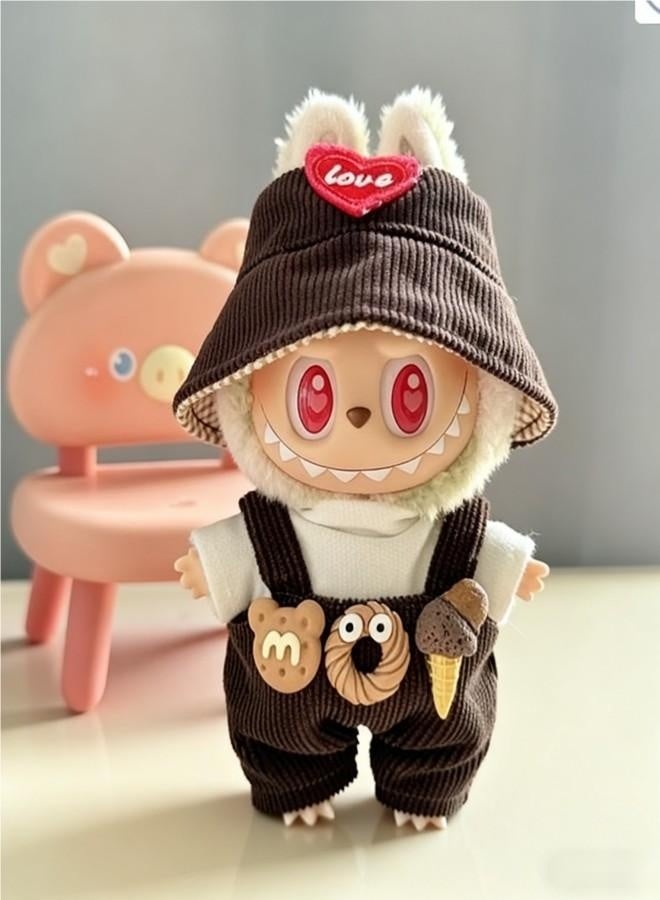 Labubu Doll Clothes Set for 17cm Hanging Plush Figures, Interchangeable Outfits for First and Second Generation Vinyl Collectible Dolls, Durable and Stylish Accessories for Creative Play - Image 1