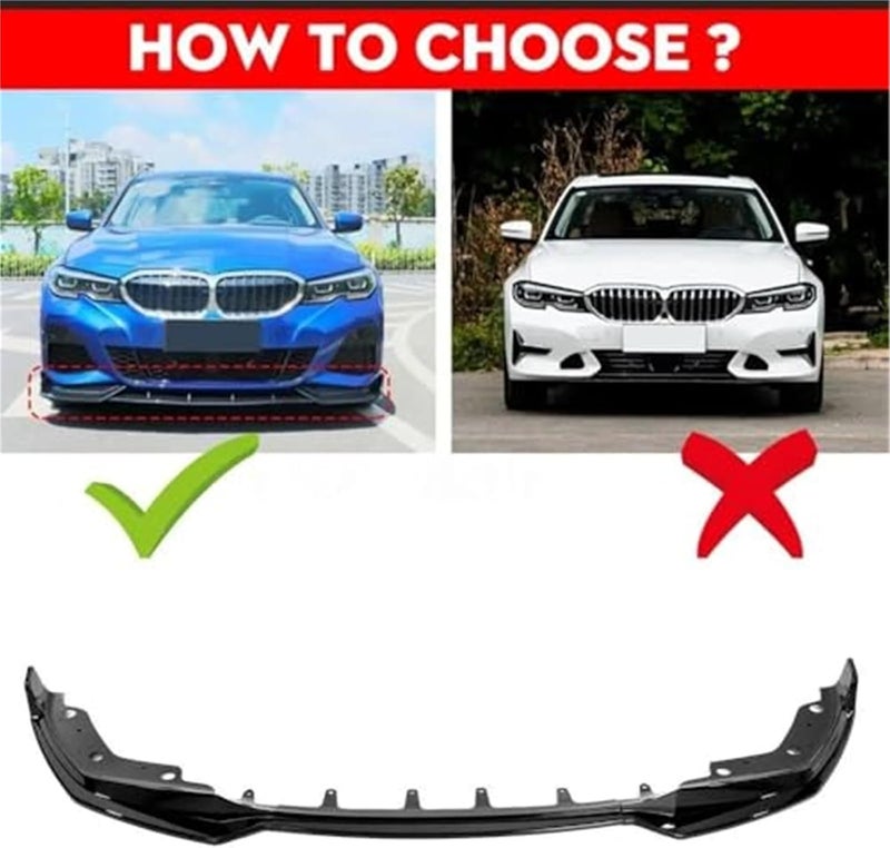 Vuzmode Front Bumper Lip Spoiler for BMW 3 Series G20 - Image 2