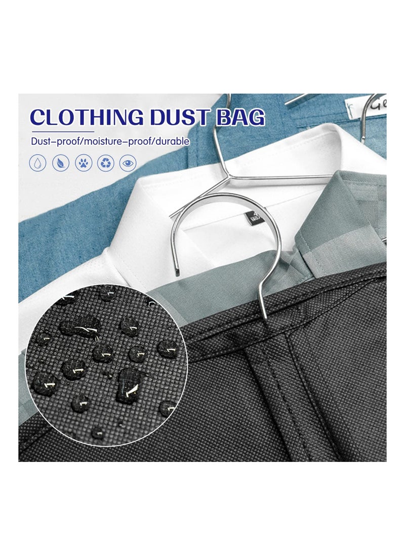 KASTWAVE 5Pcs Black Garment Bags for Storage and Travel, Anti-Moth Protector Suit Cover for men for Wardrobe and Travel Dustproof Clothes Jacket Covers  - Image 4