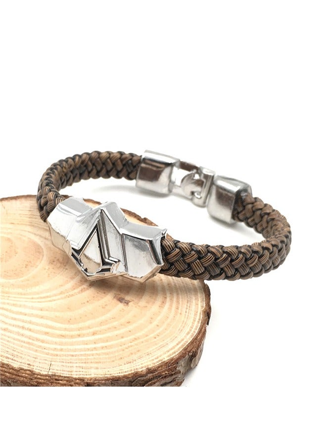 Assassin's Creed PU Woven Leather Bracelet Alloy Decorations for Cosplay Decor - Image 2
