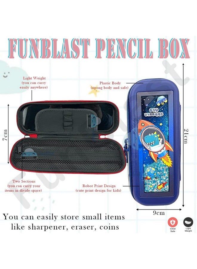 فنبلاست حافظة أقلام فن بلاست الفضائية للأطفال، هدايا إرجاع بطابع الفضاء، جراب أقلام، صندوق أقلام، حافظة أقلام للأولاد، حافظة أقلام بطابع رائد فضاء ديناصور للأولاد - Image 3