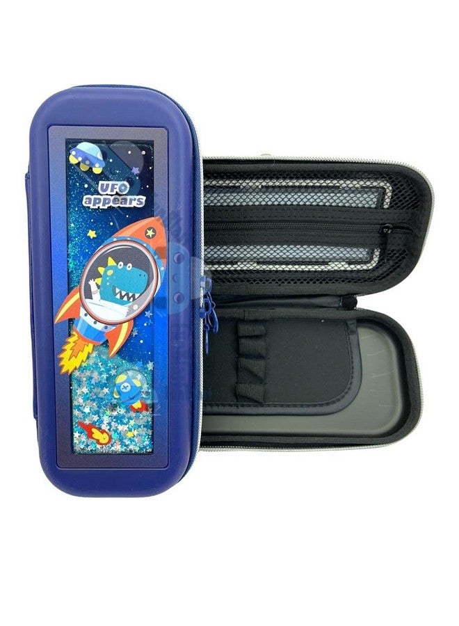 فنبلاست حافظة أقلام فن بلاست الفضائية للأطفال، هدايا إرجاع بطابع الفضاء، جراب أقلام، صندوق أقلام، حافظة أقلام للأولاد، حافظة أقلام بطابع رائد فضاء ديناصور للأولاد - Image 1