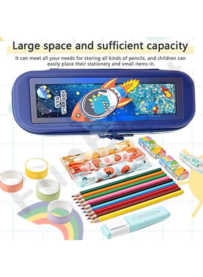 فنبلاست حافظة أقلام فن بلاست الفضائية للأطفال، هدايا إرجاع بطابع الفضاء، جراب أقلام، صندوق أقلام، حافظة أقلام للأولاد، حافظة أقلام بطابع رائد فضاء ديناصور للأولاد - Image 2
