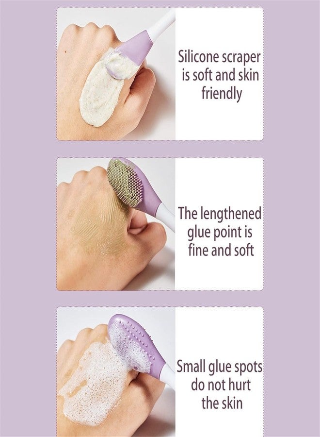MATSON Silicone Face Mask Brush, Facial Mask Applicator, Makeup Removel Scrubber, Lips Face Cleansing Exfoliating Brush And Body Butter Applicator (Pake Of 1,Purple color) - Image 5