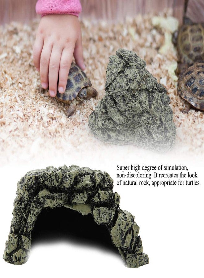 DEWIN Aquarium Large Cave - Reptile Hiding Spot, Fish Turtles Basking Hide Decoration Ornament for Home Office (Large) - Image 3