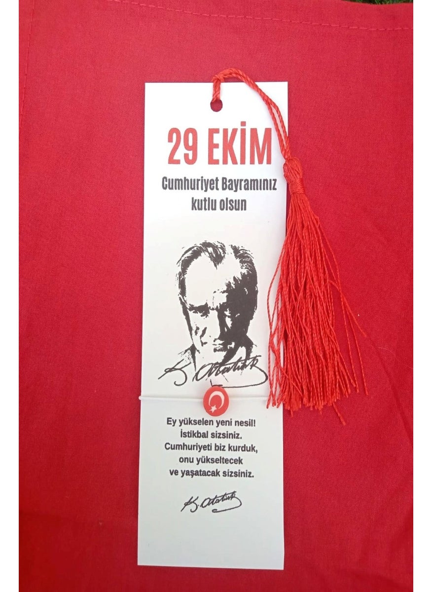 20 Tasseled Bookmarks and Turkish Flag Bracelet - 29 October Republic Day Gift - pzsku/Z890FC78A275C592F1C81Z/45/_/1725895651/a87bac95-31bf-4dfc-b5e5-927be9489848