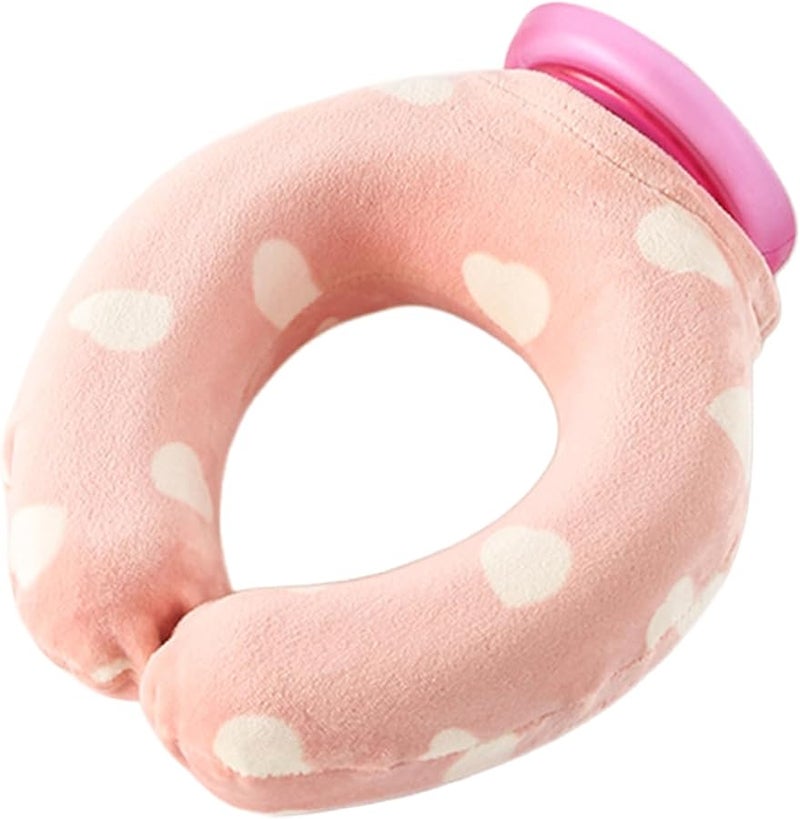 Pink Love Heart U Shaped Hot Cold Pack Neck Shoulder Heating Bag Portable Thermal Remedy - Image 1
