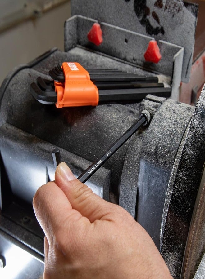 Klein Tools LS10M 10-Key Metric Hex Key Caddy Set, Long Reach Keys, Sizes 1.5 to 10mm, Heat-Treated, Black Phosphate - Image 4