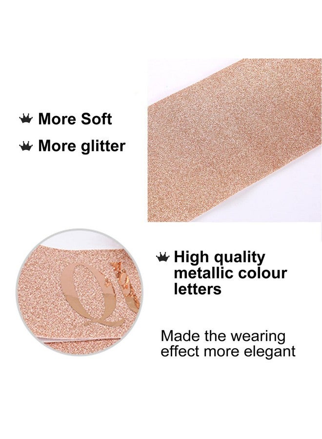 BLUPLE Birthday Queen Sash Rose Gold Birthday Sash For Women Girls Gift, Birthday Decorations Party Favors - Image 4