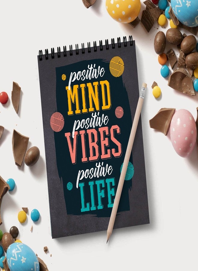 Plan To Gift mind vibe life Spiral Wiro Unruled Blank Pages Notebook with pen Diary Journal Drawing Book Size-A4(8X12 Inches) (mind vibe life) - Image 2