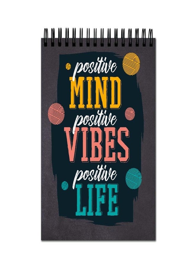 Plan To Gift mind vibe life Spiral Wiro Unruled Blank Pages Notebook with pen Diary Journal Drawing Book Size-A4(8X12 Inches) (mind vibe life) - Image 1