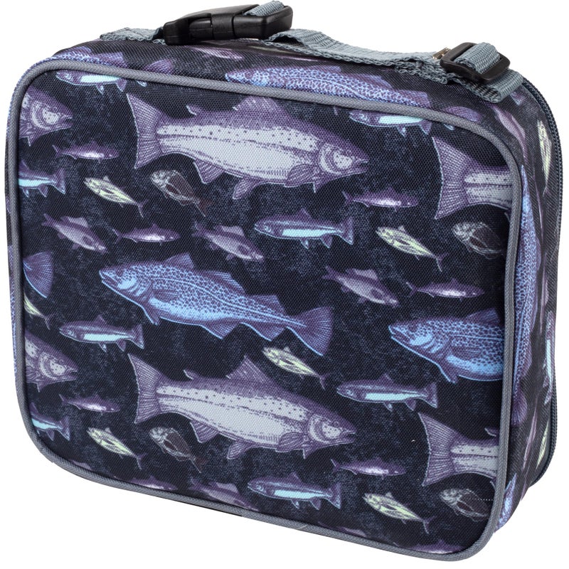 Bentology Lunch Box fors Kids Insulated Durable Lunchbox Tote Bag Fits Bento Boxes Containers Jars  Bottles Reusable Back to School Lunch Sleeve Keeps Food Hotter or Colder LongerBlue Fish