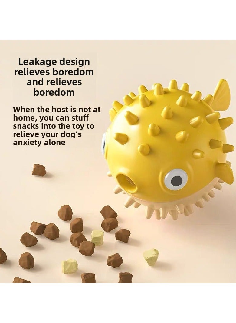 Goolsky Bouncing Fish-shaped Sound-Making Dog Toy – Boredom-Relieving Teeth-Cleaning Treat-Dispensing Chew-Training Pet Supply - Image 2