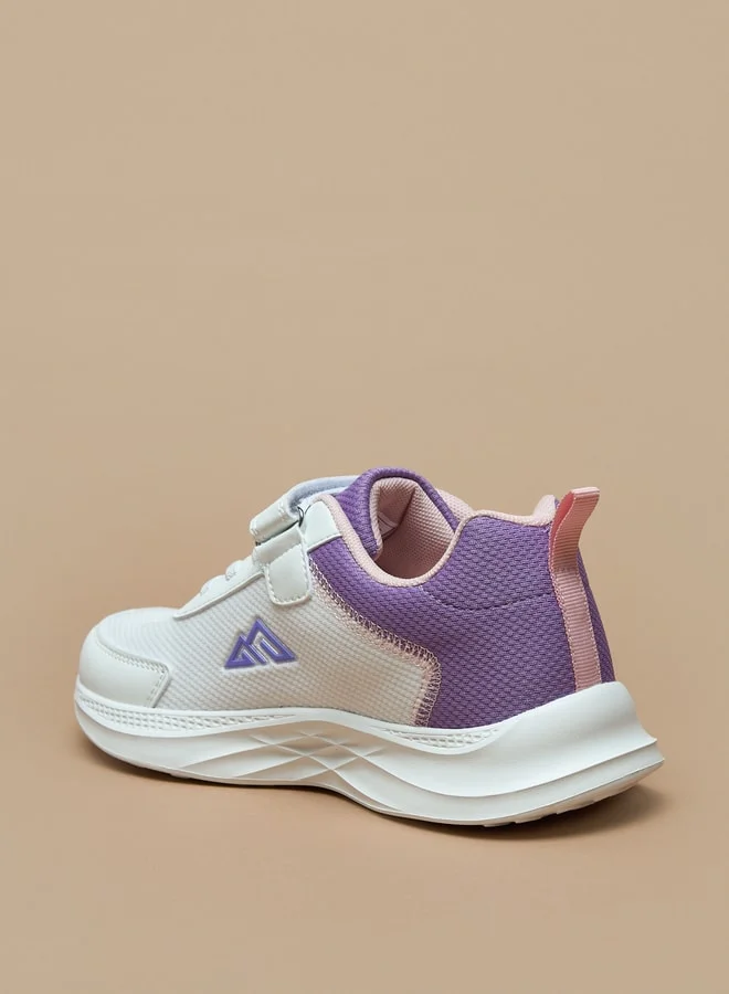 شو اكسبرس Panelled Sports Shoes with Hook and Loop Closure