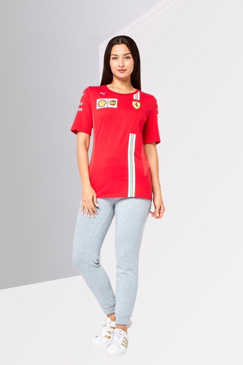 Puma X Scuderia Ferrari Women Sportswear Fit Short Sleeve Outdoor T-Shirt, Red - Image 2