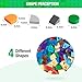 MANNIDOO 4800 Pieces Flat Parts and Pieces 4 Sizes Classic DIY Dots Expansion Set Building Bulk Studs Accessory for Smooth Surface  Compatible with All Major Brands 16 Colors - Image 4