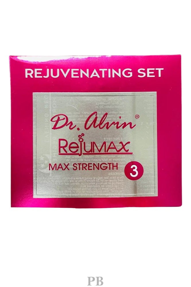 Dr. Alvin RejuMAX Max Strength 3 Rejuvenating Set - Hydroquinone + Tretinoin - For Severe Acne, Pigmentation & Anti-Aging - Image 1