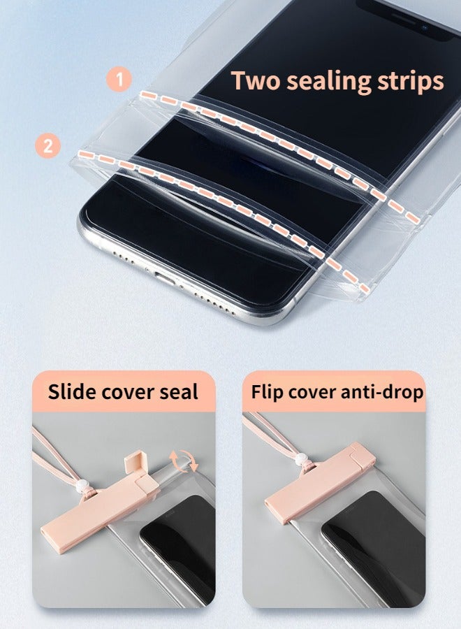 ShebSheb Waterproof Phone Case,waterproof Phone Pouch For Iphone 14 13 12 11 Pro Max Xs Plus Galaxy S22 S21 Ultra ,ipx8 Waterproof Cellphone Dry Bag For Vacation Travel Up To 7.2 Black -2 pack - Image 4