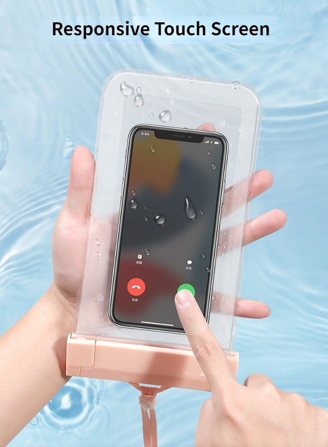 ShebSheb Waterproof Phone Case,waterproof Phone Pouch For Iphone 14 13 12 11 Pro Max Xs Plus Galaxy S22 S21 Ultra ,ipx8 Waterproof Cellphone Dry Bag For Vacation Travel Up To 7.2 Black -2 pack - Image 5