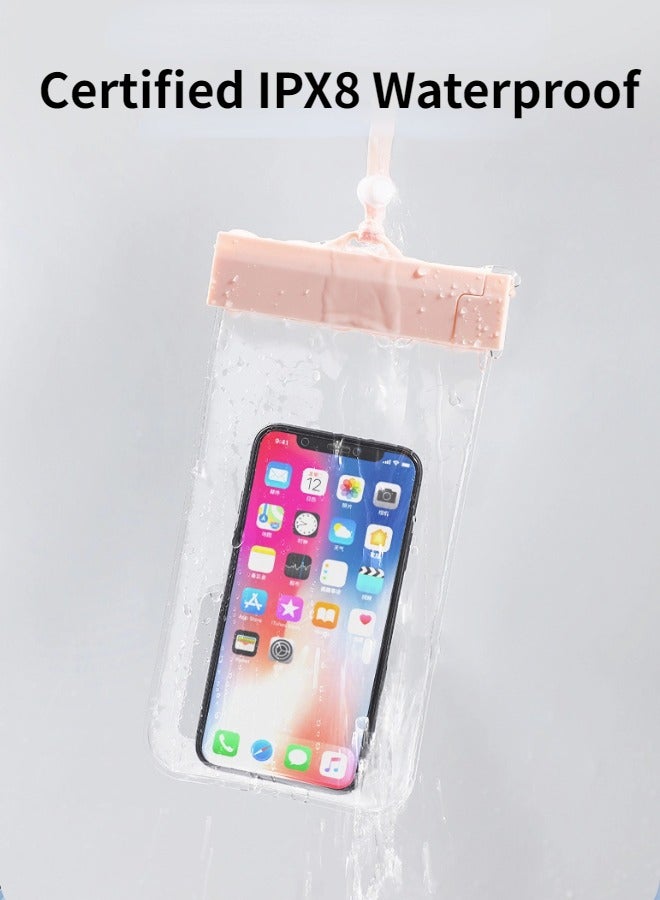 ShebSheb Waterproof Phone Case,waterproof Phone Pouch For Iphone 14 13 12 11 Pro Max Xs Plus Galaxy S22 S21 Ultra ,ipx8 Waterproof Cellphone Dry Bag For Vacation Travel Up To 7.2 Black -2 pack - Image 3