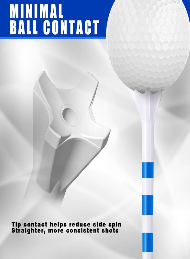 Goashpeaot 170 Pack Pro Performance Golf Tees – 4-Prong Head Reduces Side Spin | 5 Sizes Mixd Pack Golf Tees Plastic (4" / 3¼" / 2¾" / 2⅛" / 1½") for Max Distance & Control (White) - Image 3