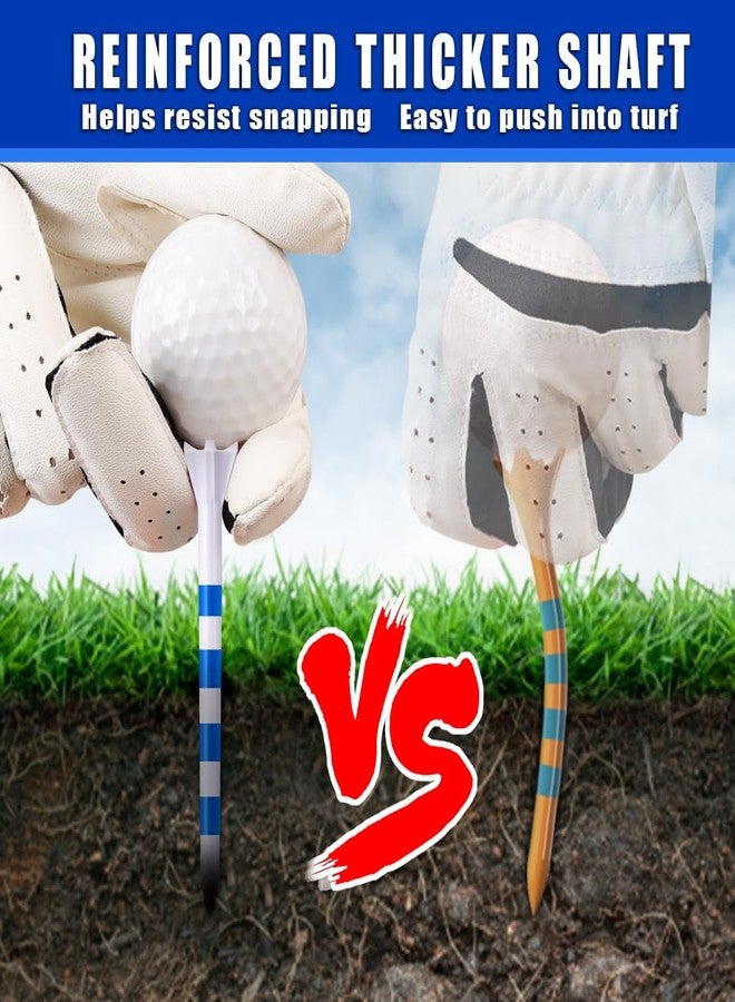 Goashpeaot 170 Pack Pro Performance Golf Tees – 4-Prong Head Reduces Side Spin | 5 Sizes Mixd Pack Golf Tees Plastic (4" / 3¼" / 2¾" / 2⅛" / 1½") for Max Distance & Control (White) - Image 5