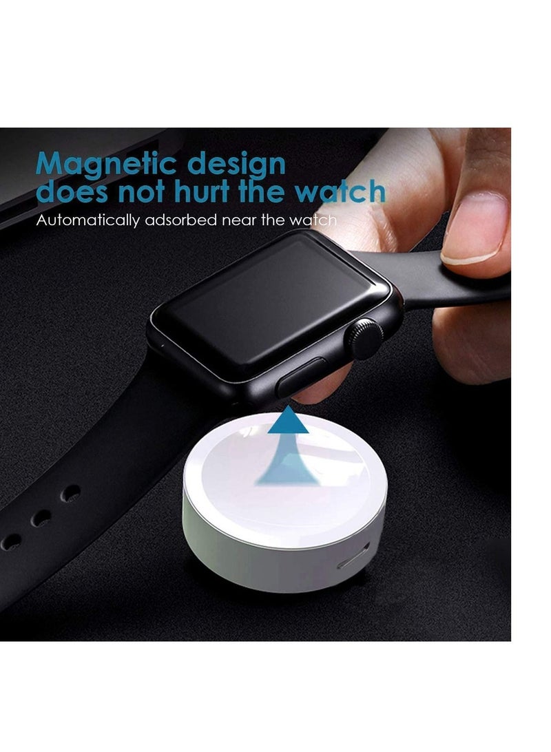 Captaintech Upgrade Watch Charger for iWatch Portable Wireless Charging Compitable with Apple Watch Series, Keychain Style White - Image 2