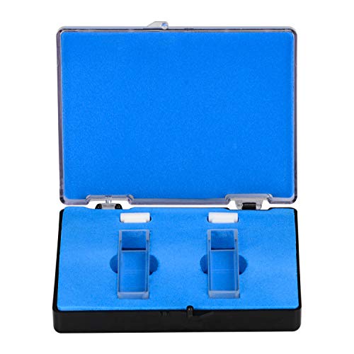 StonyLab 2-Pack Quartz Cuvette, Spectrophotometer Cuvettes 10mm Path Length, 45mm Height, 3.5ml Capacity - Image 1